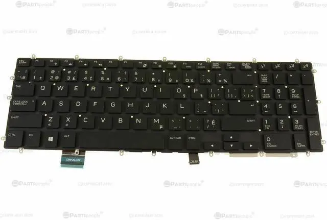 Alt view image 4 of 6 - French English OEM Alienware m15 Backlit Laptop Keyboard Laptop Keyboard JH0Y8