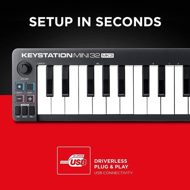 Alt view image 17 of 20 - M-Audio Keystation Mini 32 MK3 MIDI Controller