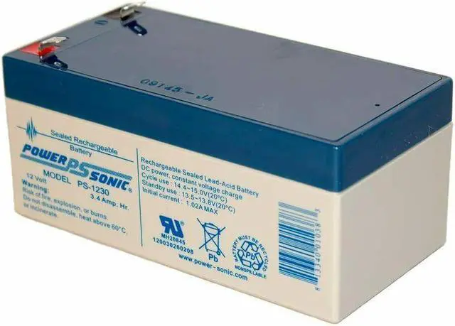 Alt view image 2 of 3 - Power-Sonic PS-1230 Sealed Lead Acid Battery w/ F1 Terminal