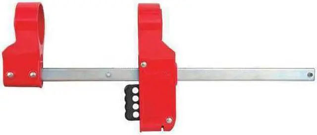 Alt view image 3 of 4 - Blind Flange Lockout Device,  Red/Black/Silver,  1.000" to 1.875" Nut Dia.