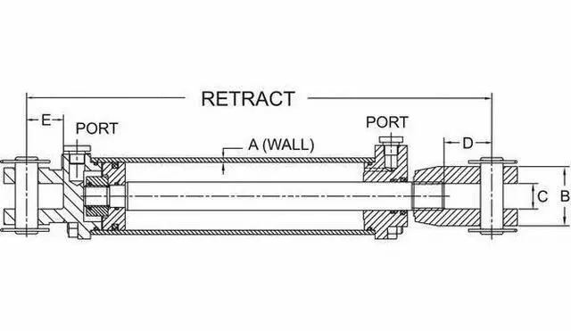 Alt view image 3 of 4 - MAXIM 218302 TC Tie-rod Hydraulic Cylinder: 3 Bore x 8 ASAE Stroke - 1.25 Rod