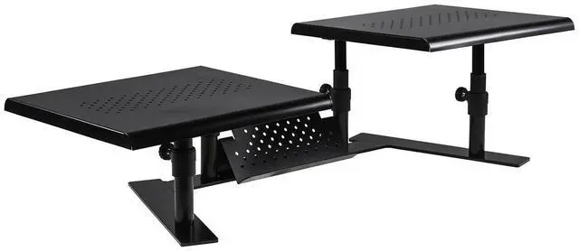 Alt view image 7 of 8 - Allsop 31883 Metal Art ErgoTwin Dual Monitor Stand