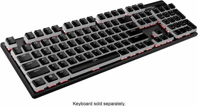 Alt view image 5 of 13 - HyperX Pudding Keycaps - Double Shot PBT Keycap Set with Translucent Layer, for Mechanical Keyboards, Full 104 Key Set, OEM Profile, English (US) Layout - Black