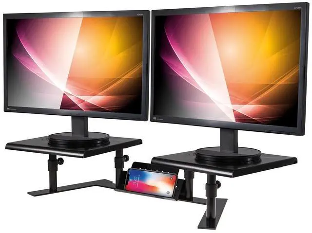 Alt view image 5 of 8 - Allsop 31883 Metal Art ErgoTwin Dual Monitor Stand