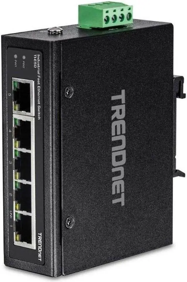 Alt view image 8 of 14 - TRENDnet 5-Port Industrial Fast Ethernet DIN-Rail Switch, TI-E50, 5 x Fast Ethernet Ports, IP50 Rated, Extreme Temperature Operating Range, 1Gbps Switching Capacity, Lifetime Protection