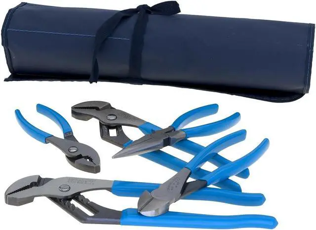 Alt view image 5 of 11 - Tongue and Groove Plier Set, 5Pcs, W/Roll