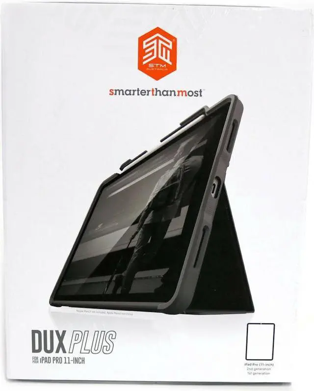 Alt view image 13 of 20 - STM Dux Plus, Ultra-Protective case for Apple 11" iPad Pro/2nd Gen - Black (stm-222-286JV-01)