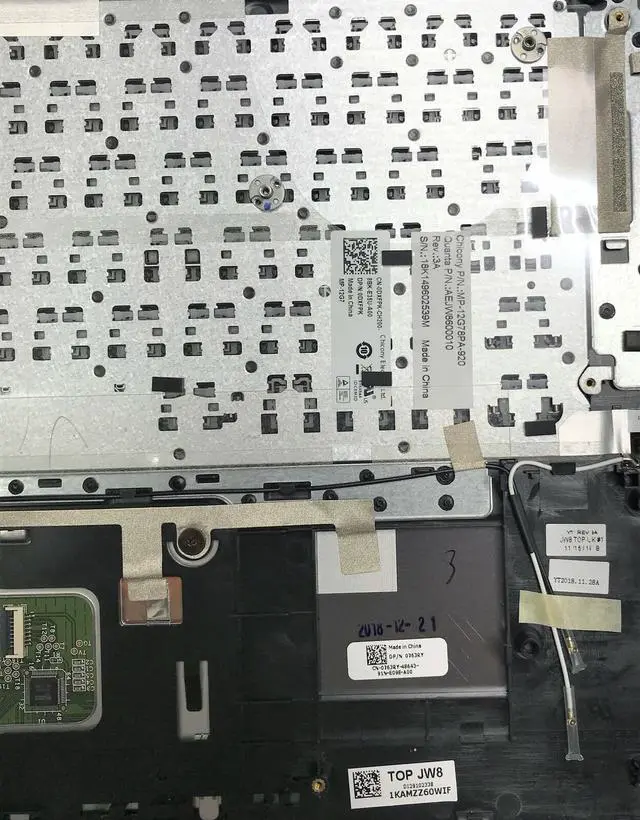 Alt view image 6 of 9 - NEW 763RY Dell Vostro 5480 Keyboard Palmrest Bezel Assy Portuguese Layout DXFPK