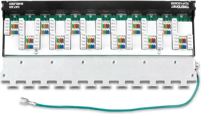 Alt view image 3 of 9 - TRENDnet TC-P12C6AS 12-Port Cat6A Shielded Wall Mount Patch Panel