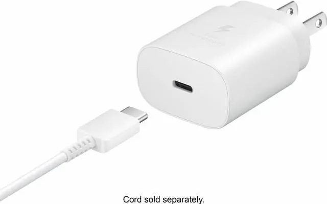 Alt view image 3 of 4 - Samsung - 25W Super Fast Charging Wall Charger USB-C - White