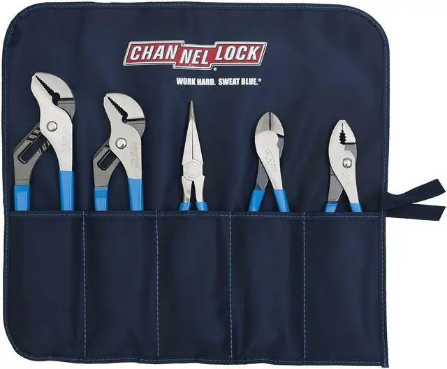 Alt view image 6 of 11 - Tongue and Groove Plier Set, 5Pcs, W/Roll
