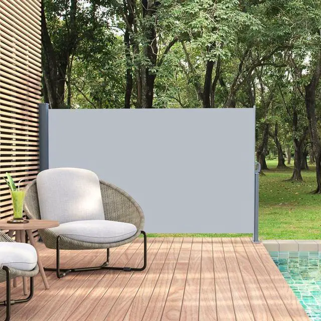 Alt view image 5 of 7 - Outdoor Side Pull Shed Canopy Partition Windshield Cafe Patio Awning