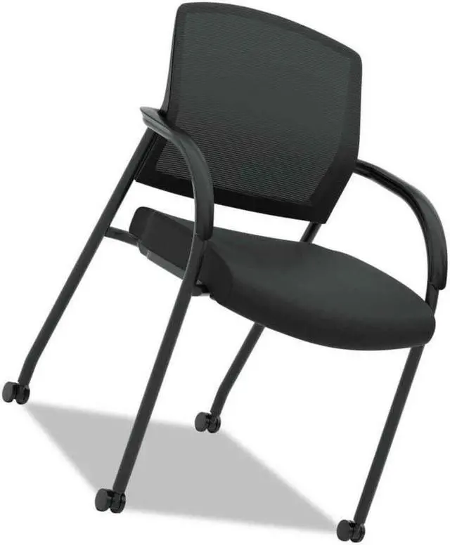 Alt view image 2 of 5 - HON H2285.VA10.T Lota Series Guest Side Chair, 23" x 24.75" x 34.5", Black Seat/Black Back, Black Base