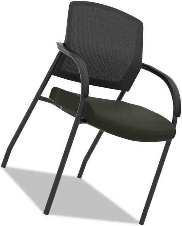 Alt view image 3 of 5 - HON H2285.VA10.T Lota Series Guest Side Chair, 23" x 24.75" x 34.5", Black Seat/Black Back, Black Base