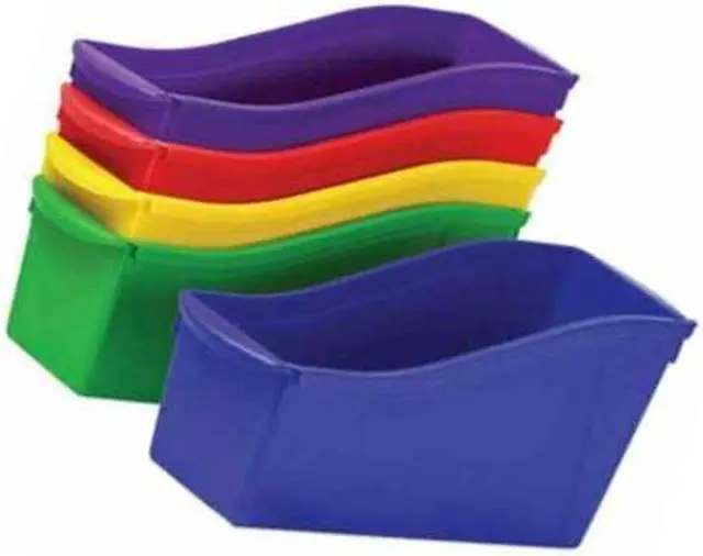 Alt view image 6 of 10 - Storex Industries 70105U06C Interlocking Book Bins, Plastic
