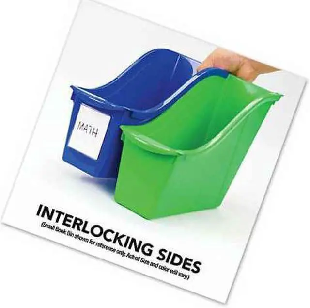 Alt view image 8 of 10 - Storex Industries 70105U06C Interlocking Book Bins, Plastic