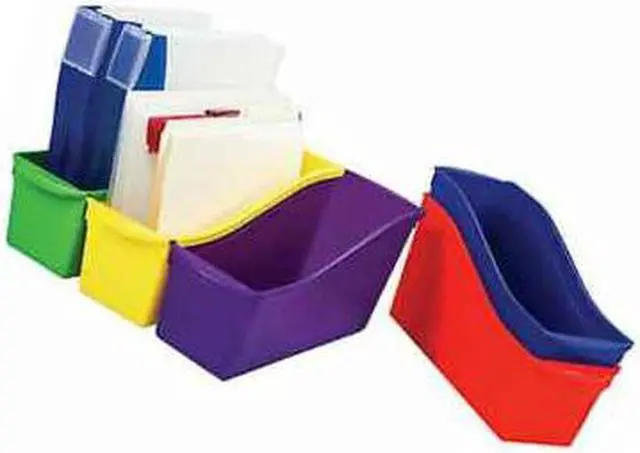 Alt view image 9 of 10 - Storex Industries 70105U06C Interlocking Book Bins, Plastic