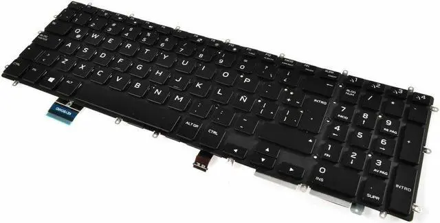 Alt view image 6 of 6 - New SPANISH OEM Alienware m17 m15 Backlit Laptop Keyboard Assembly  YD1G4