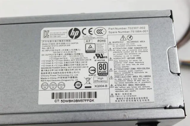 Alt view image 3 of 3 - Hp Elitedesk 800 G1 Prodesk 400 600 G1 Sff Power Supply 702307-002 751884-001