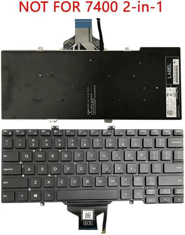Alt view image 2 of 5 - replacement keyboard for Dell LatituDE 7400 3400 5400 7410 5401 5411  Backlight 0RN86F US
