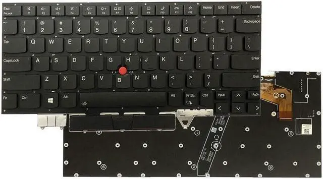 Alt view image 2 of 5 - replacement keyboard for Lenovo ThinkPad X1 Carbon 9th Gen 2021 20WW 20XX US  US with Backlit