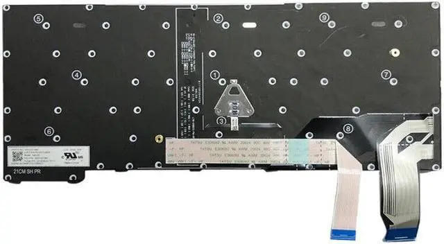 Alt view image 3 of 5 - US Laptop Keyboard With Backlight for Lenovo Thinkpad X13 Gen 2 5N21A21808