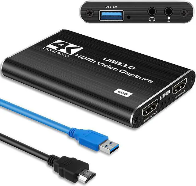 Main image of New Capture Card, 4K Video Capture Card Usb 3.0 1080P 60Fps  Audio Video Capture Device Portable Video Converter Game Capture Adapter For Gaming Streaming Live