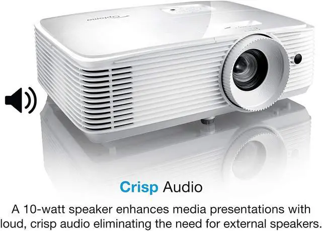 Alt view image 6 of 8 - Optoma EH335 1080p DLP Professional Projector | Bright 3,600 Lumens | Business Presentations & Classrooms | Network Control | Up to 15,000-Hr Lamp Life | Speaker Built in | Portable Size