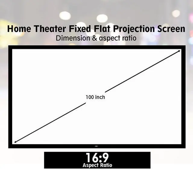 Alt view image 8 of 19 - Pyle PRJTPFL102 100 in. Home Theater Fixed Flat Projection Screen