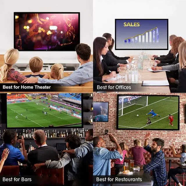 Alt view image 11 of 19 - Pyle PRJTPFL102 100 in. Home Theater Fixed Flat Projection Screen