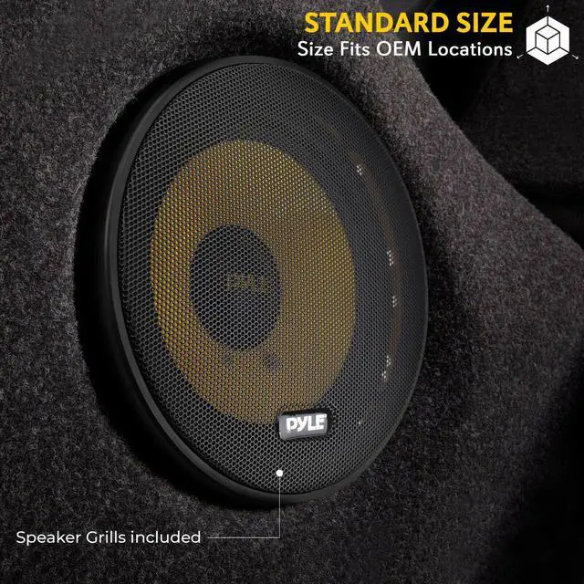 Alt view image 4 of 8 - 2-Way Custom Component Speaker System - 6.5” 400 Watt Component with Electroplated Steel Basket, Butyl Rubber Surround & 40 Oz Magnet Structure - Wire Installation Hardware Set Included - Pyle PLG6C
