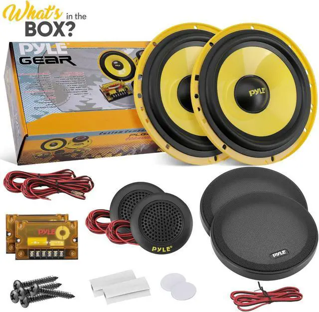 Alt view image 8 of 8 - 2-Way Custom Component Speaker System - 6.5” 400 Watt Component with Electroplated Steel Basket, Butyl Rubber Surround & 40 Oz Magnet Structure - Wire Installation Hardware Set Included - Pyle PLG6C