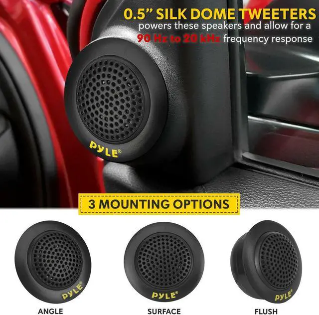 Alt view image 6 of 8 - 2-Way Custom Component Speaker System - 6.5” 400 Watt Component with Electroplated Steel Basket, Butyl Rubber Surround & 40 Oz Magnet Structure - Wire Installation Hardware Set Included - Pyle PLG6C