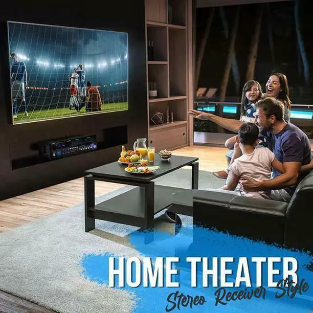 Alt view image 10 of 20 - FCH 6-Channel Bluetooth Hybrid Home Amplifier,2000W Home Audio Rack Mount Stereo Power Amplifier Receiver w/Radio, USB/AUX/RCA/Mic, Optical/Coaxial, AC-3, DVD Inputs, Dual 10 Band EQ