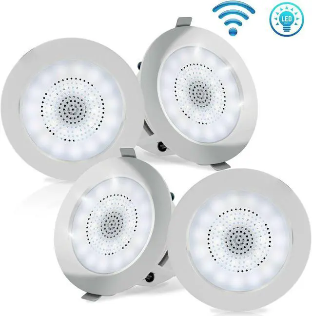 Alt view image 10 of 20 - Pyle PDIC4CBTL35B 3.5 in. Bluetooth Ceiling & Wall Speaker Kit