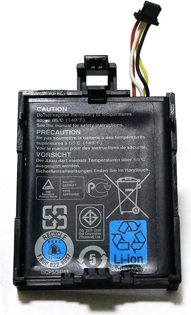 Alt view image 2 of 6 - 70K80 H132V For New Battery For Dell Perc Raid H710 H710P H730 H810 H830 Raid Controller 3.7V 1.8Wh