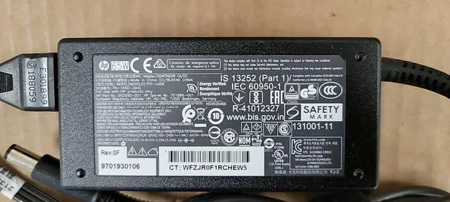 Alt view image 2 of 2 - Lot Of 10 Genuine Hp Laptop Charger Ac Power Adapter 902990-001 751889-001 65W