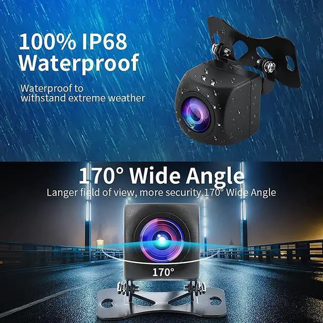Alt view image 3 of 7 - Hd Backup Camera, Reverse Camera For Car - Waterproof Night Version Cvbs/Ahd Car Backup Camera Auto Rear View Camera For Universal Cars - 170° Wide Angle /720P