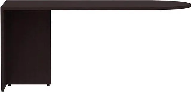 Alt view image 4 of 4 - Lorell Essentials Peninsula Desk, Espresso