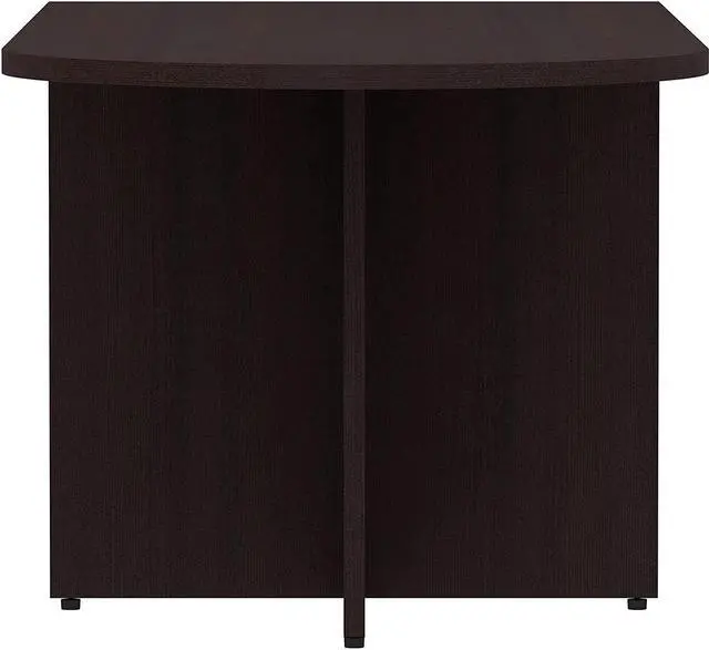 Alt view image 2 of 4 - Lorell Essentials Peninsula Desk, Espresso