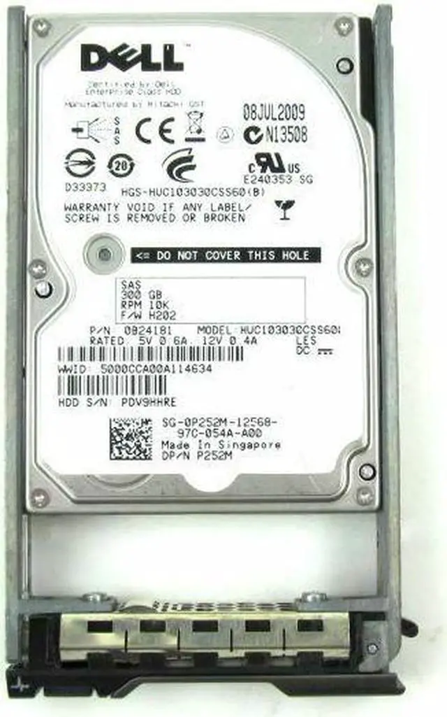 Alt view image 9 of 13 - DELL 0P252M  300Gb 10000Rpm 64Mb Buffer Sas6Gbits 2.5Inch Hard Disk Drive With Tray