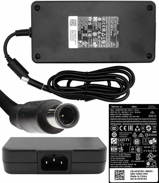 Main image of Dell 19.5V Genuine AC Adapter OEM J938H PA-9E GA240PE1-00