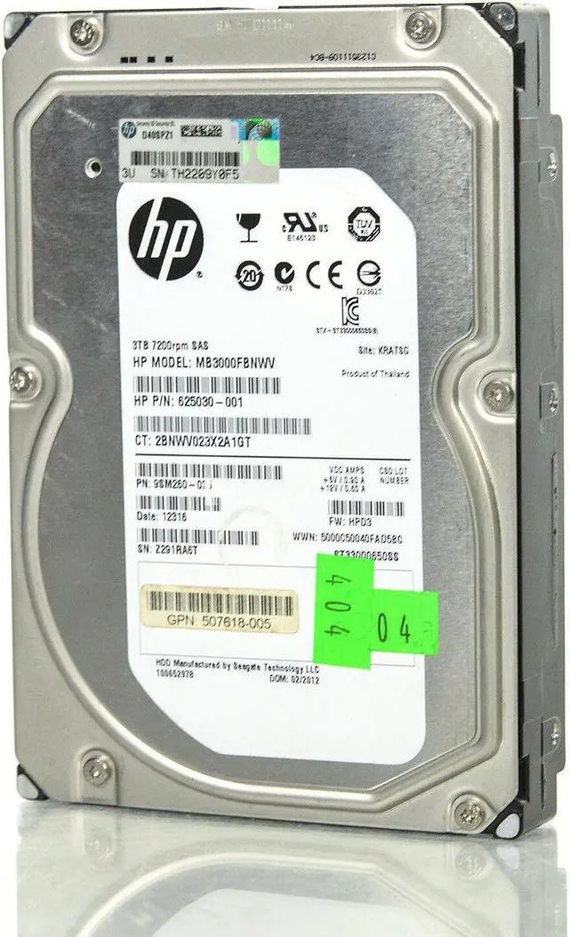 Alt view image 5 of 14 - HP 625030-001 3Tb 7200Rpm 3.5Inch Sas 6Gbits Lff Dual Port Midline Hot Plug Hard Disk Drive With Tray