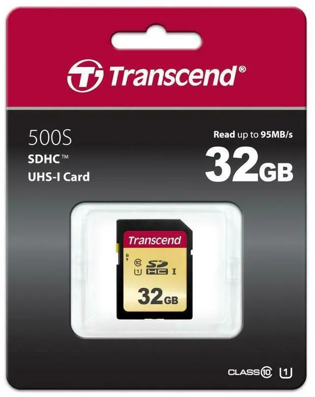 Alt view image 6 of 6 - 32GB Transcend 500S SDHC UHS-I SD Memory Card CL10 95MB/sec MLC Flash