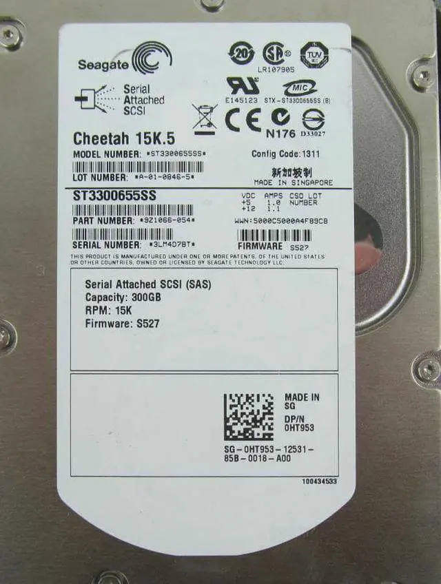 Alt view image 6 of 6 - Dell 300GB 15K SAS 3.5 HT953 F617N YP778 GM251 ST3300655SS 2950 MD3000 MD1000