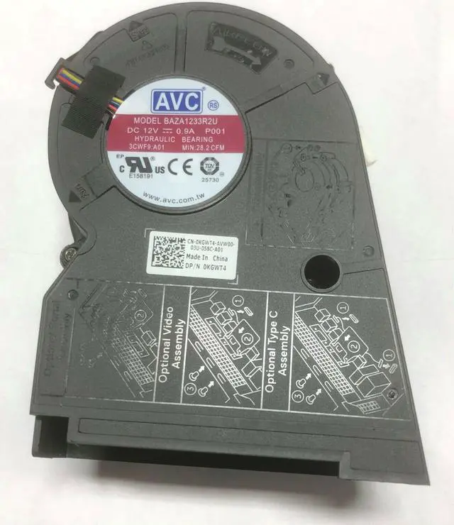 Alt view image 2 of 5 - Kgwt4 Dell Optiplex 3060 5060 7060 3050 7050 Sff Air Blower Fan W/ Heatsink New!