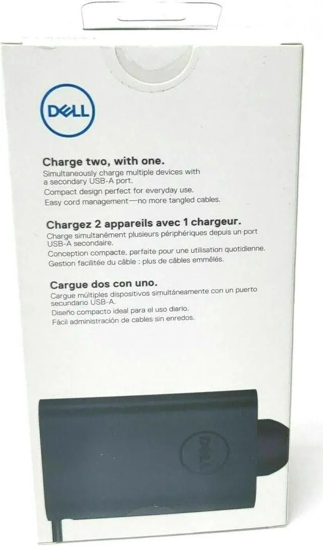Alt view image 2 of 5 - New Genuine Dell Latitude 5290 5490 5590 45W Usb-C Type Ac Adapter Gw89W 0Gw89W
