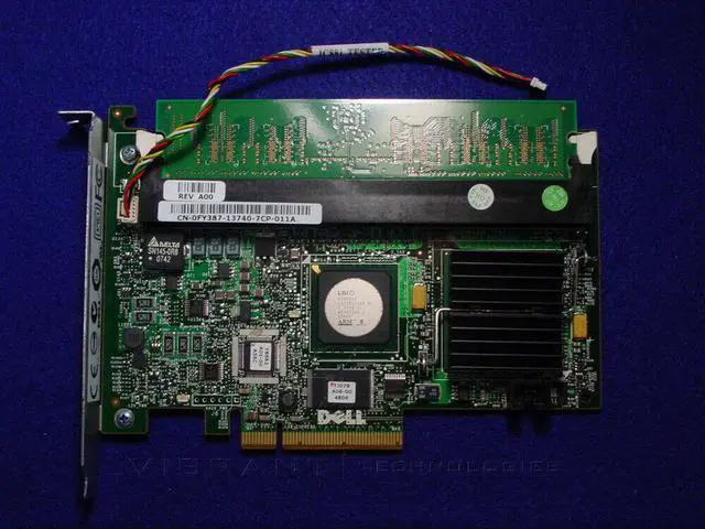 Alt view image 9 of 9 - DELL Fy387  Perc 5 I Pciexpress Sas Raid Controller For Poweredge 1950 2950 With 256Mb Cache (No Battery)