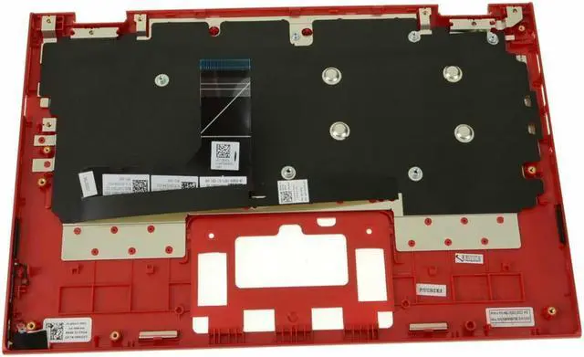 Alt view image 10 of 15 - New Red Dell OEM Inspiron 3157 3158 Keyboard Palmrest Assembly No TP MKGV7