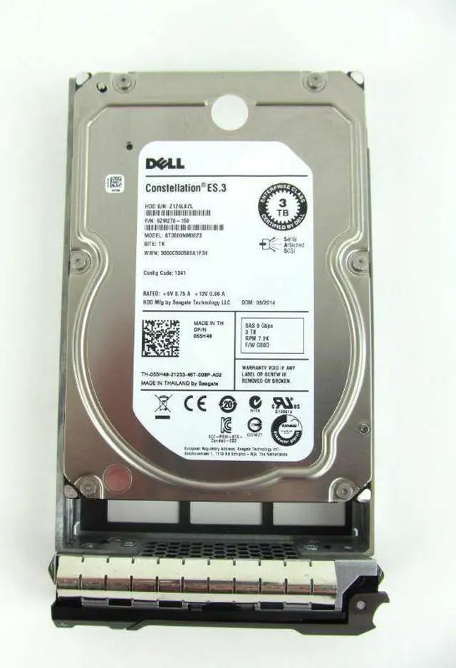 Alt view image 5 of 15 - Dell 55H49 EMC ST3000NM0023 3 TB Hard Drive - 3.5" Internal - SAS (6Gb/s SAS)